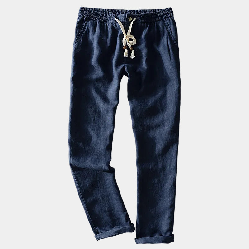 Pantalon homme coupe droite, coloris Bleu foncé