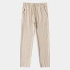 Pantalon homme taille élastiquée cordon, coloris Beige