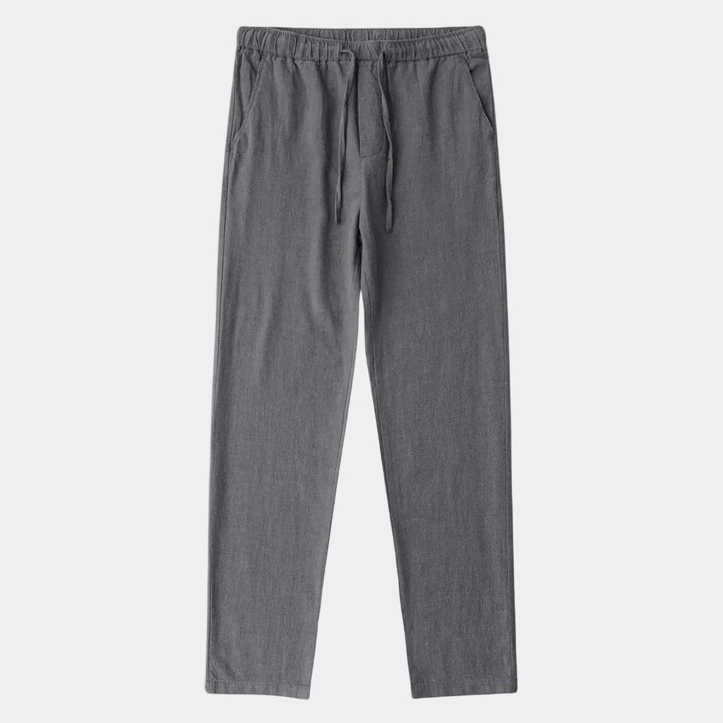Pantalon homme taille élastiquée cordon, coloris Gris