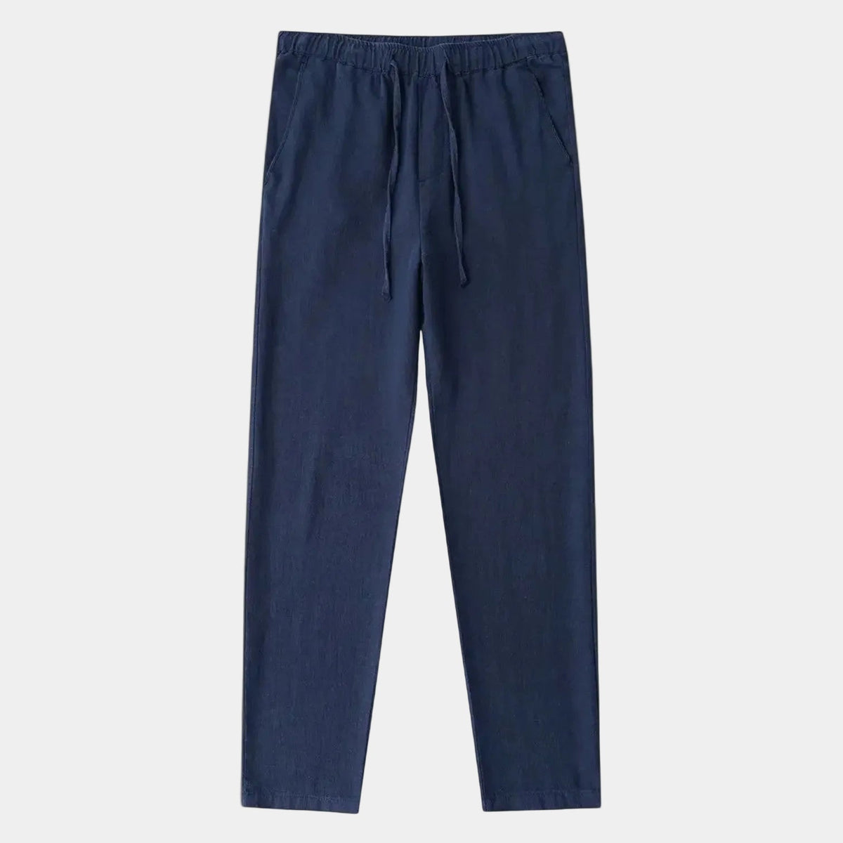 Pantalon homme taille élastiquée cordon, coloris Bleu marine