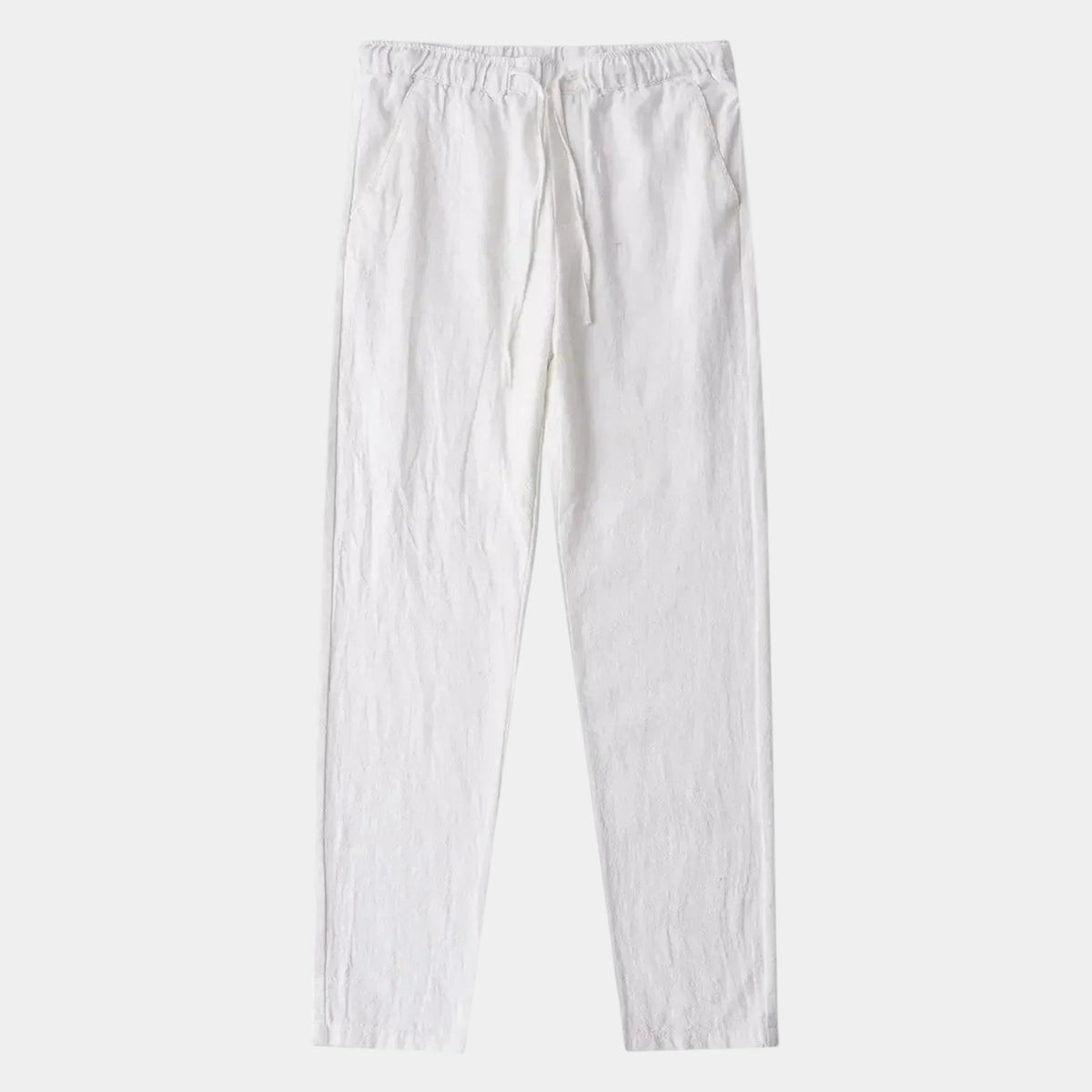 Pantalon homme taille élastiquée cordon, coloris Blanc