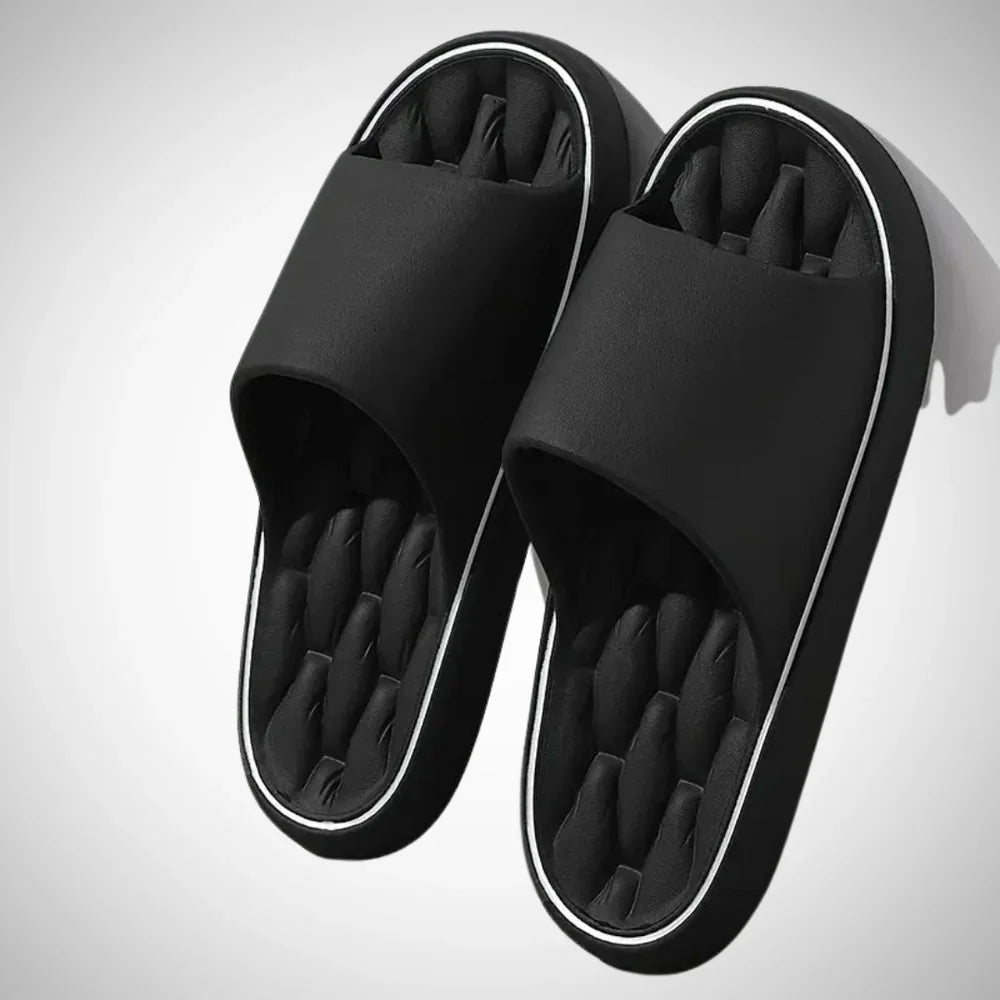 Pantoufles homme semelle épaisse, coloris Noir