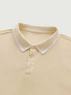 Polo homme col côtelé, coloris Beige, vue 5