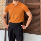 Polo homme col ouvert, coloris Orange