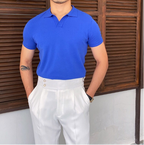Polo homme col ouvert, coloris Bleu Royal