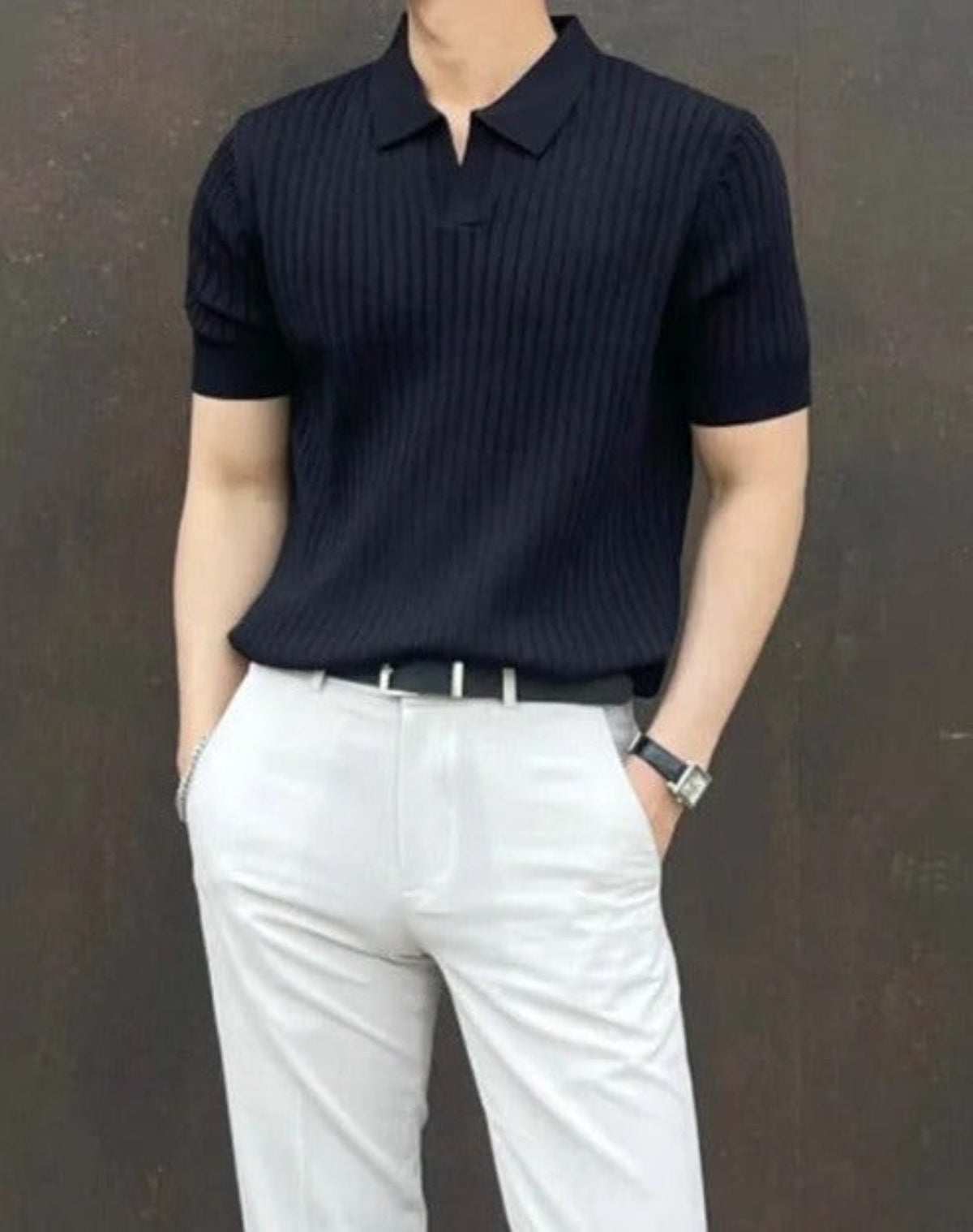 Polo homme côtelé, vue 5