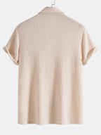 Polo homme maille gaufrée, vue 4