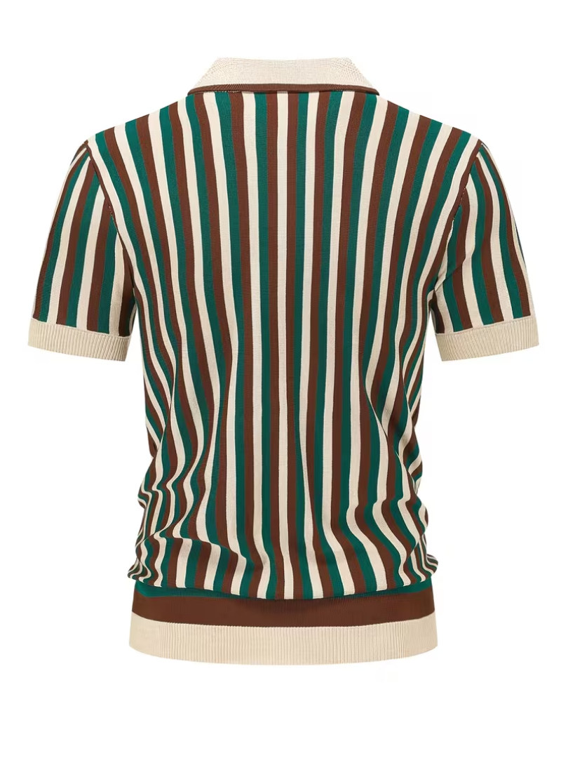 Polo homme maille tricotée rayée, vue 10