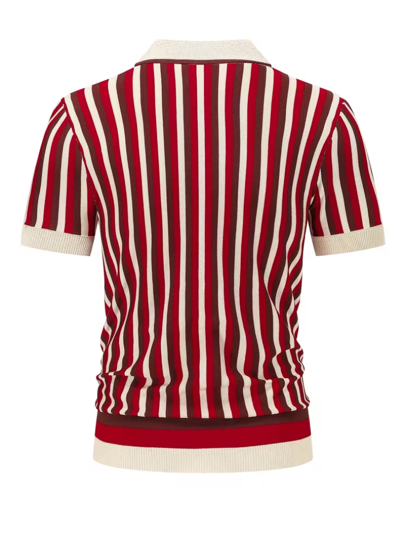 Polo homme maille tricotée rayée, vue 11