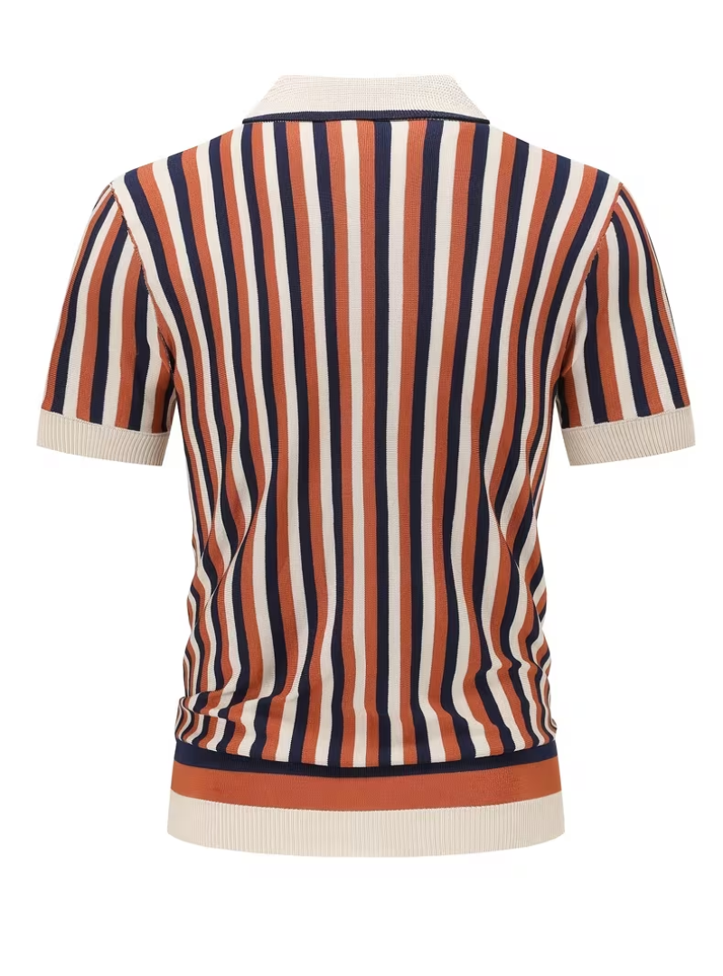 Polo homme maille tricotée rayée, vue 13