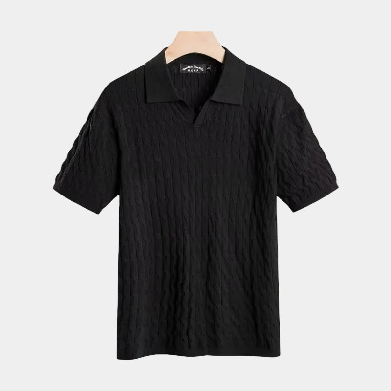 Polo homme manches courtes, coloris Noir