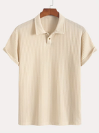 Polo homme texturé, coloris Abricot