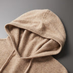 Pull homme capuche maille, coloris Kaki, vue 2