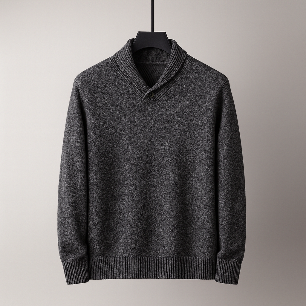Pull homme col châle, coloris Gris