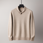 Pull homme col châle, coloris Beige
