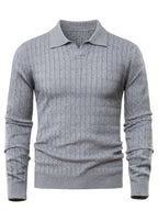 Pull homme col polo, coloris Gris clair