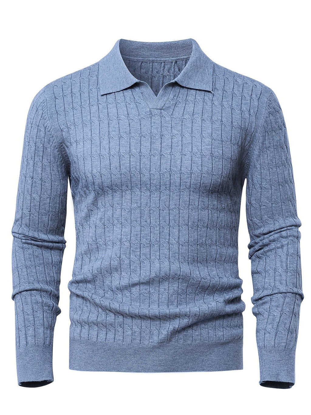 Pull homme col polo, coloris Bleu clair