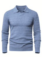 Pull homme col polo, coloris Bleu clair