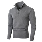 Pull homme zippé, coloris Gris