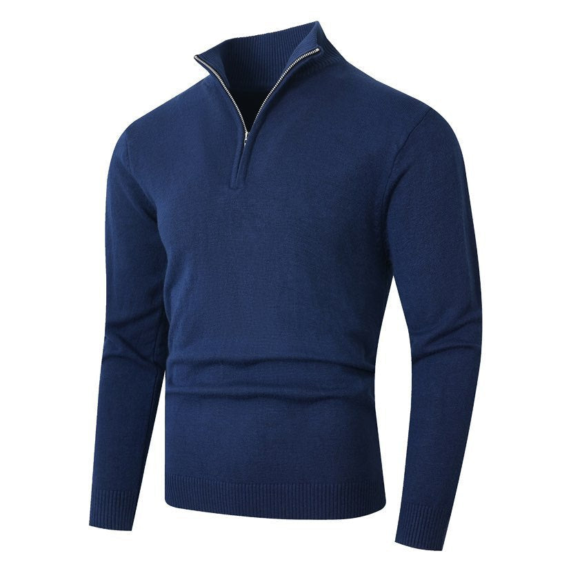 Pull homme zippé, coloris Bleu royal