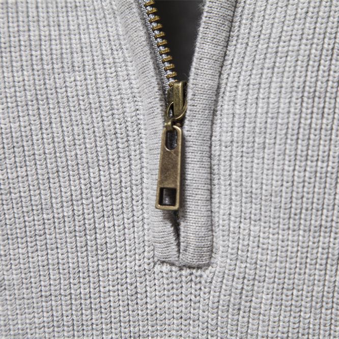 Pull homme col montant zippé, vue 8