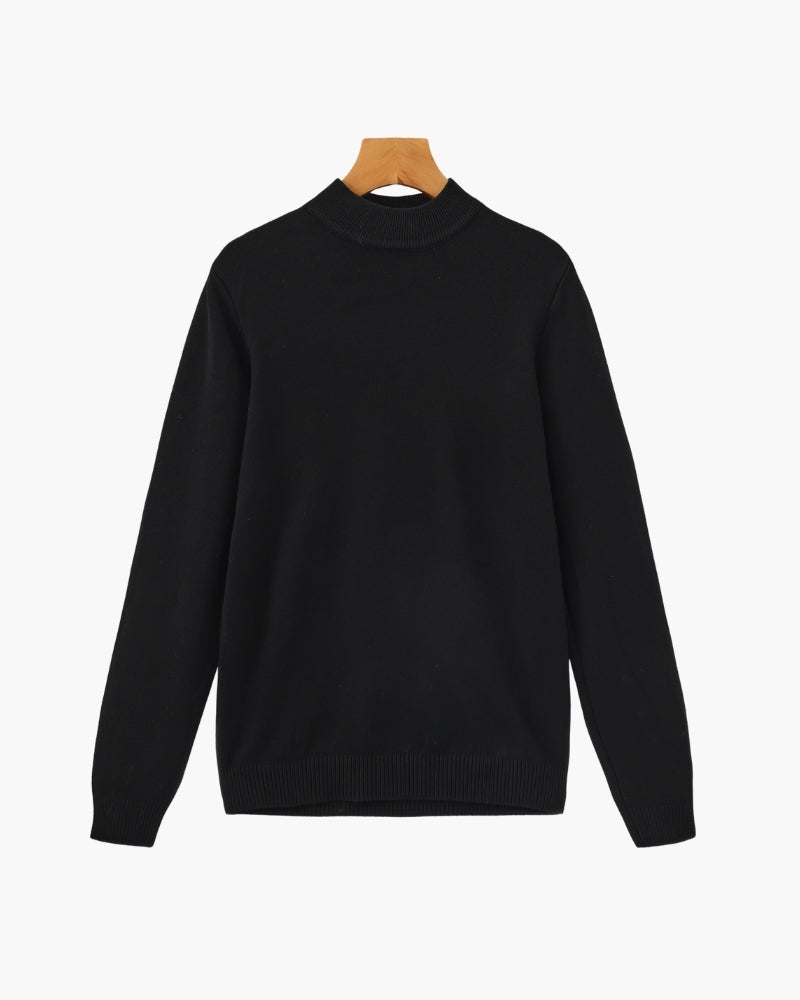 Pull homme manches longues, coloris Noir