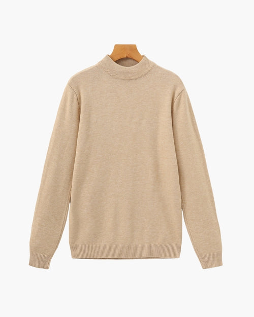 Pull homme manches longues, coloris Beige