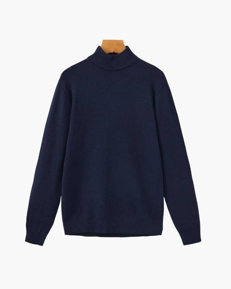 Pull homme manches longues, coloris Bleu marine