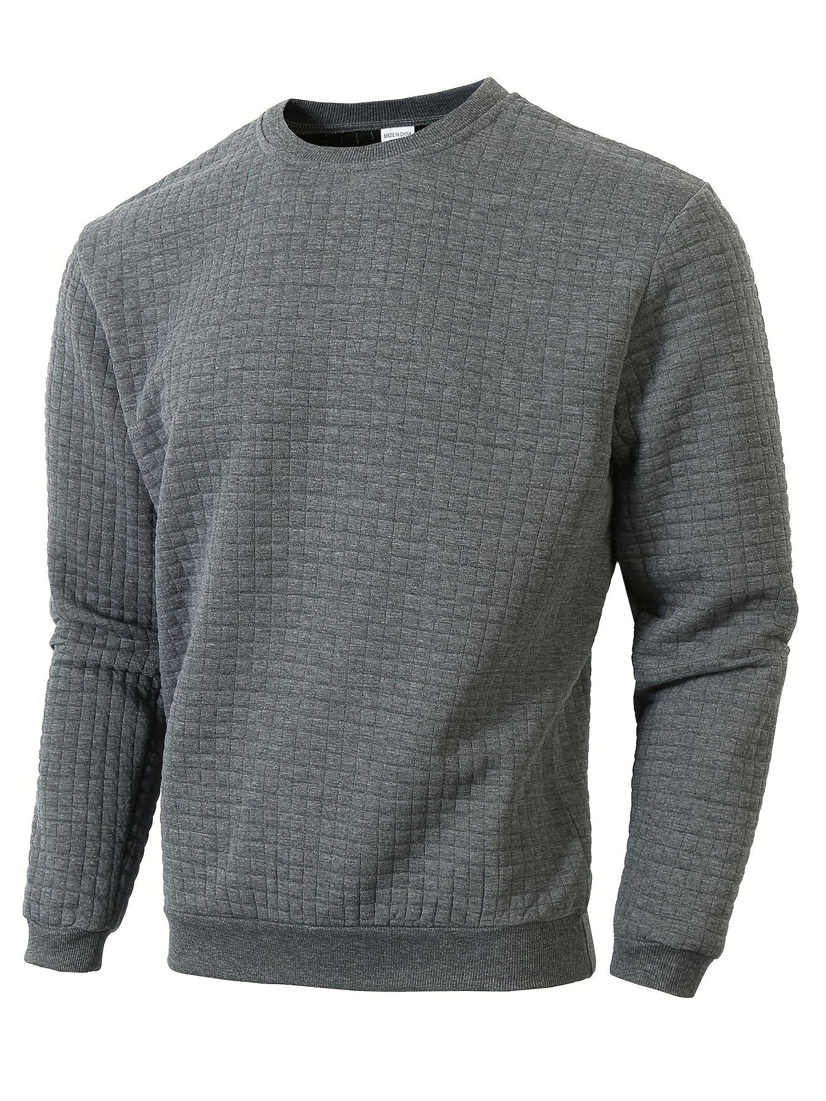 Pull homme texturé, coloris Gris