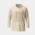 Pull homme à capuche lacets, coloris Beige