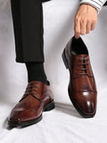Richelieu homme à médaillon, coloris Marron