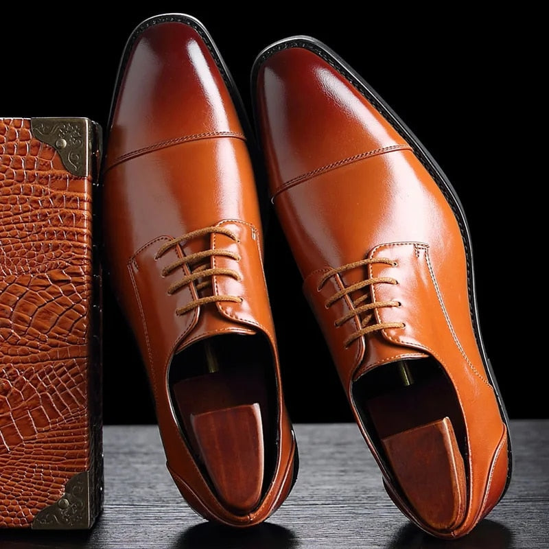 Richelieus homme bout droit, coloris Marron