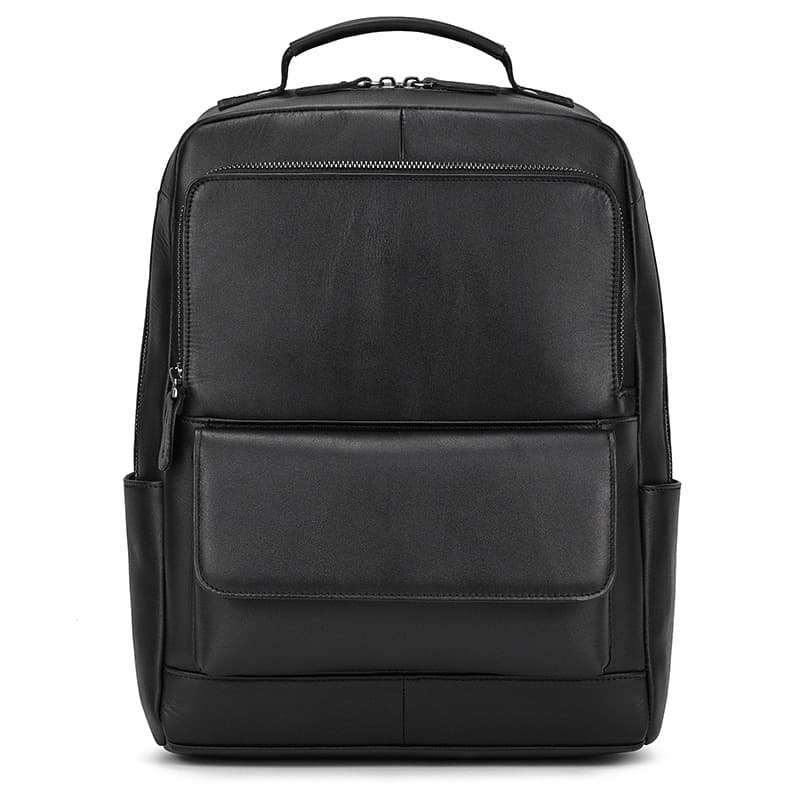Sac à dos homme à rabat, coloris Noir