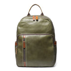 Sac à dos homme zippé, coloris Vert olive