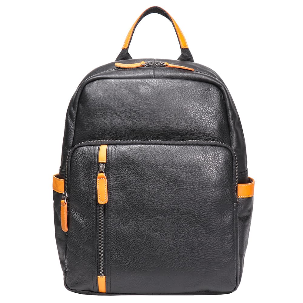 Sac à dos homme zippé, coloris Noir