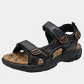 Sandales homme à brides réglables, coloris Noir