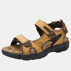 Sandales homme à brides réglables, coloris Marron clair