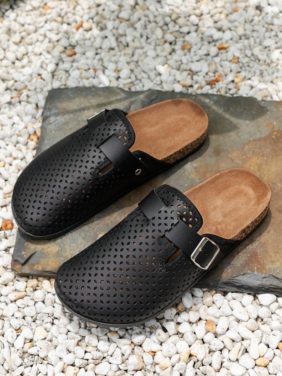Sandales homme bout fermé, coloris Noir