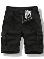 Short cargo homme cordon de serrage, coloris Noir