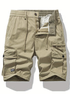 Short cargo homme taille ajustable, coloris Kaki