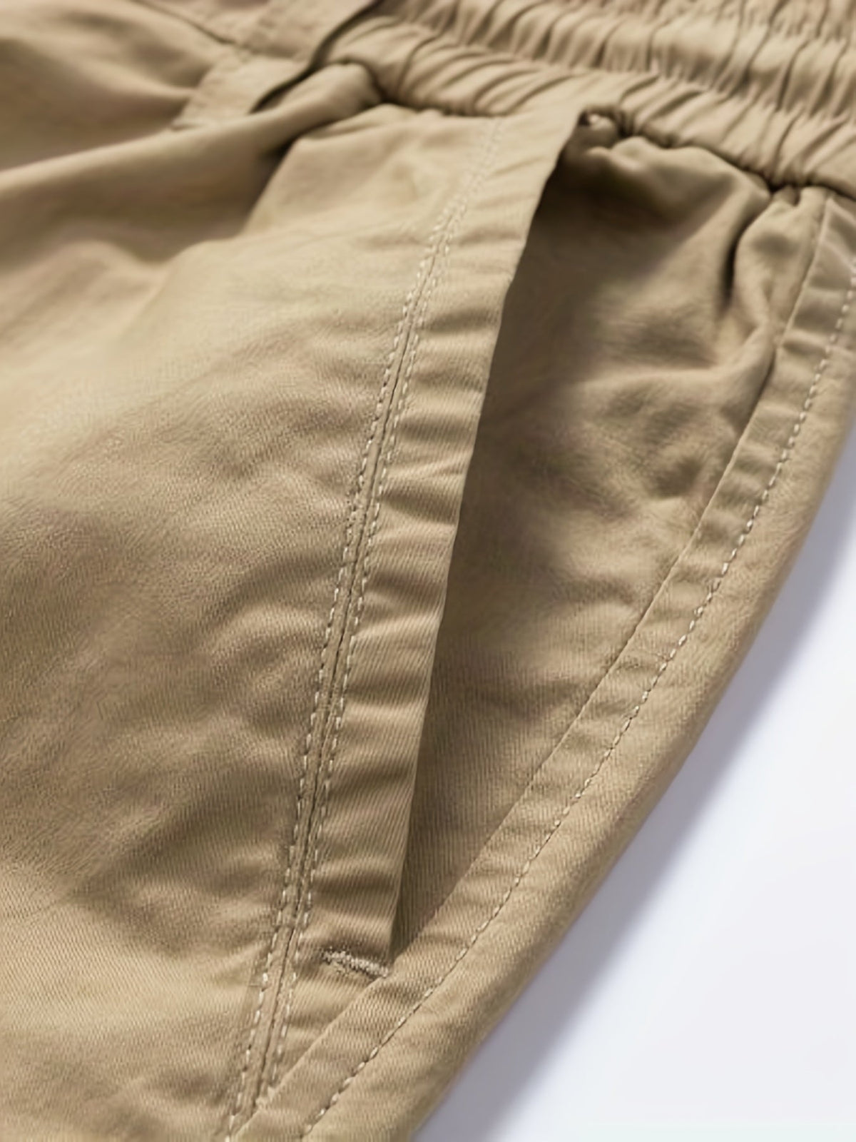 Short cargo homme texture tissée, coloris Kaki, vue 3