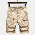 Short cargo homme zippé, coloris Kaki