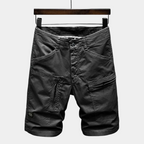 Short cargo homme zippé, coloris Noir