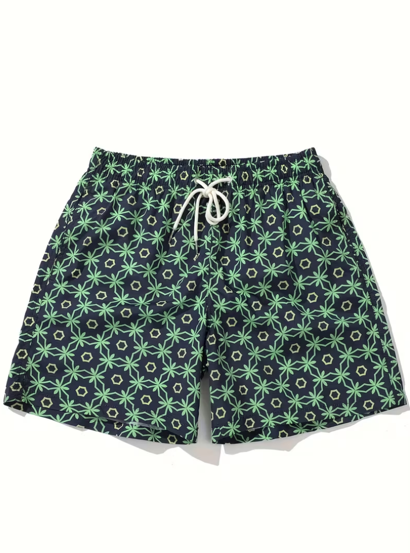 Short de bain homme imprimé, coloris Multicolore, vue principale