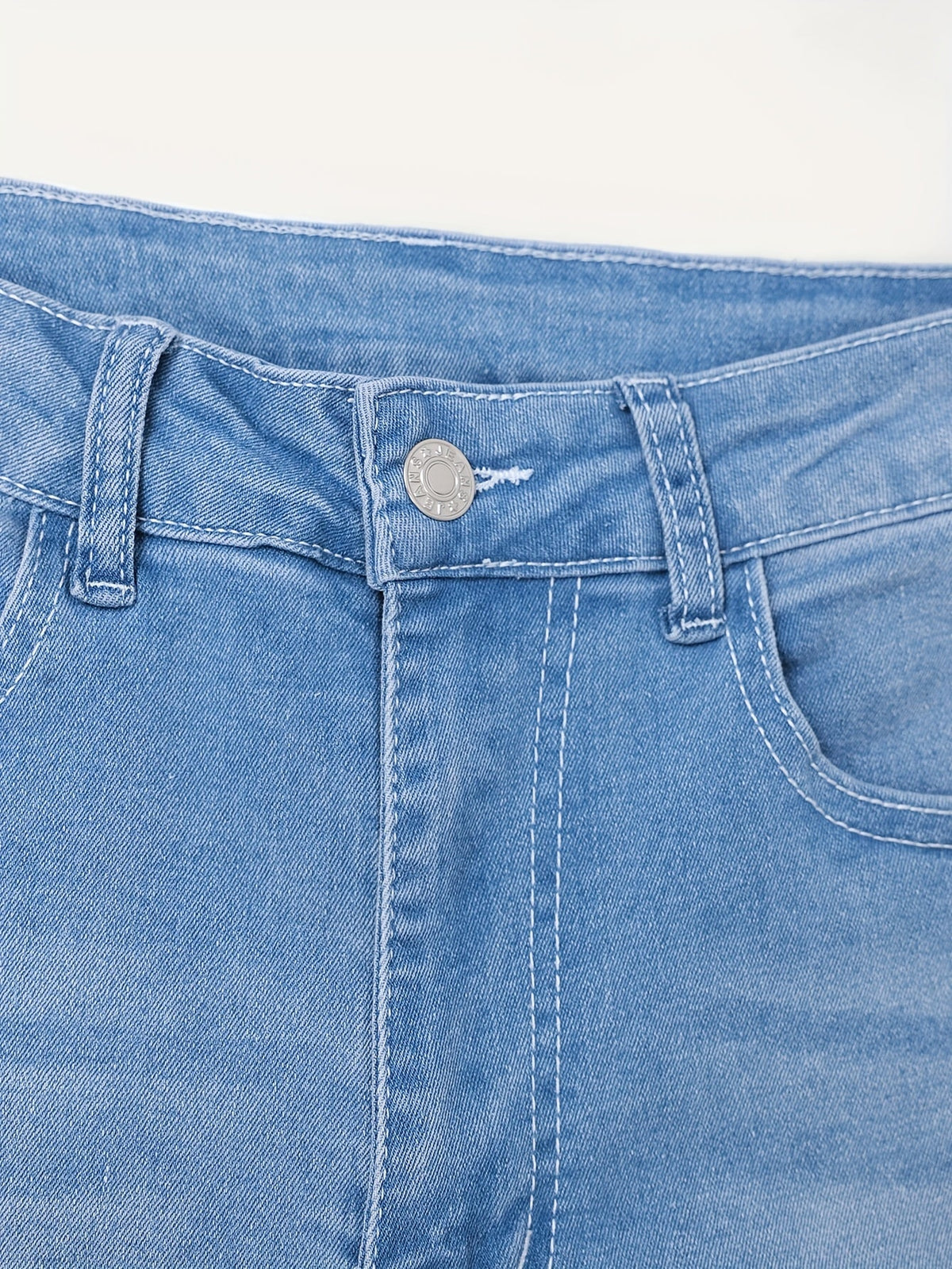 Short en jean homme taille haute, coloris Bleu clair, vue 3