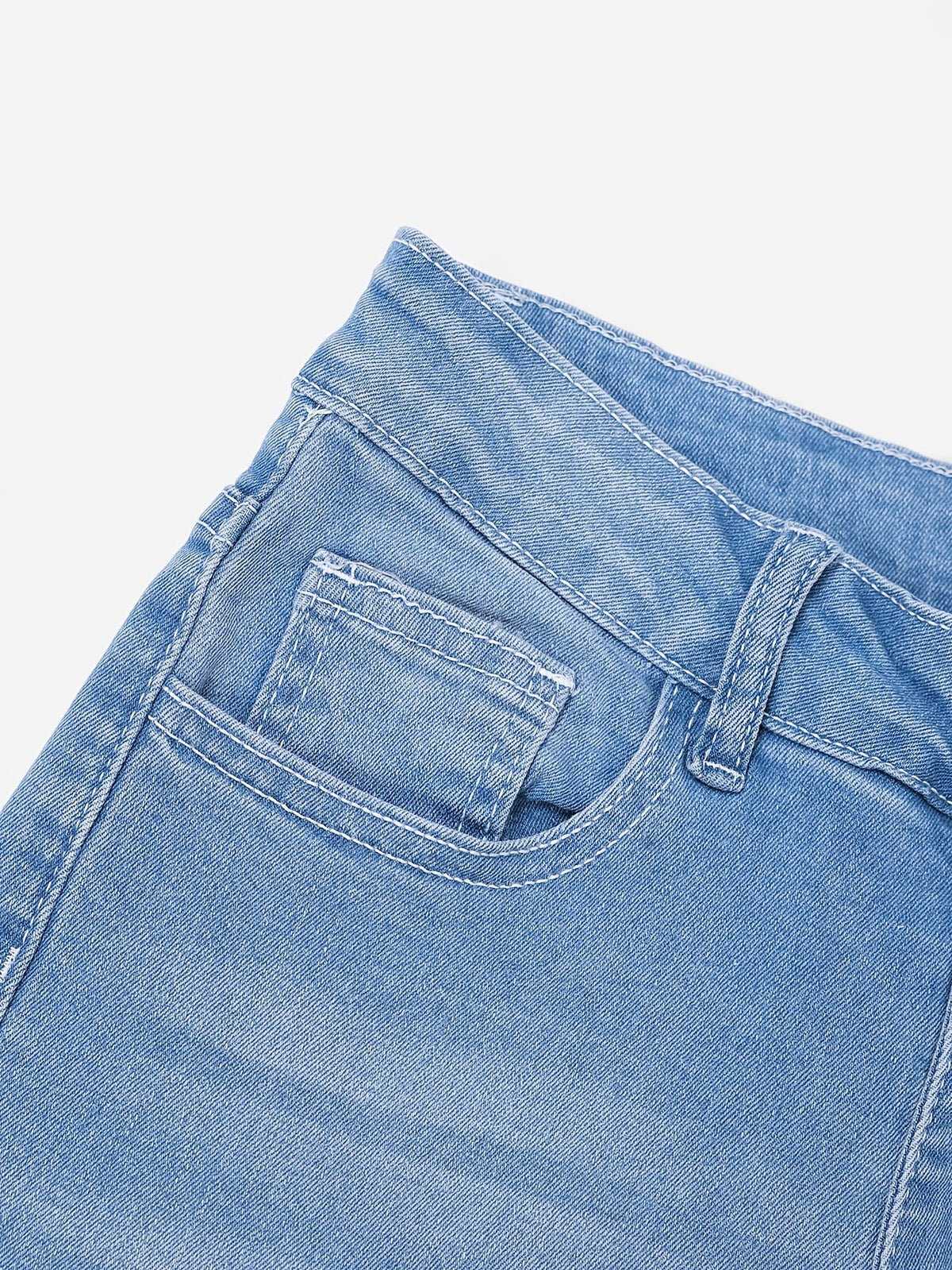 Short en jean homme taille haute, coloris Bleu clair, vue 4