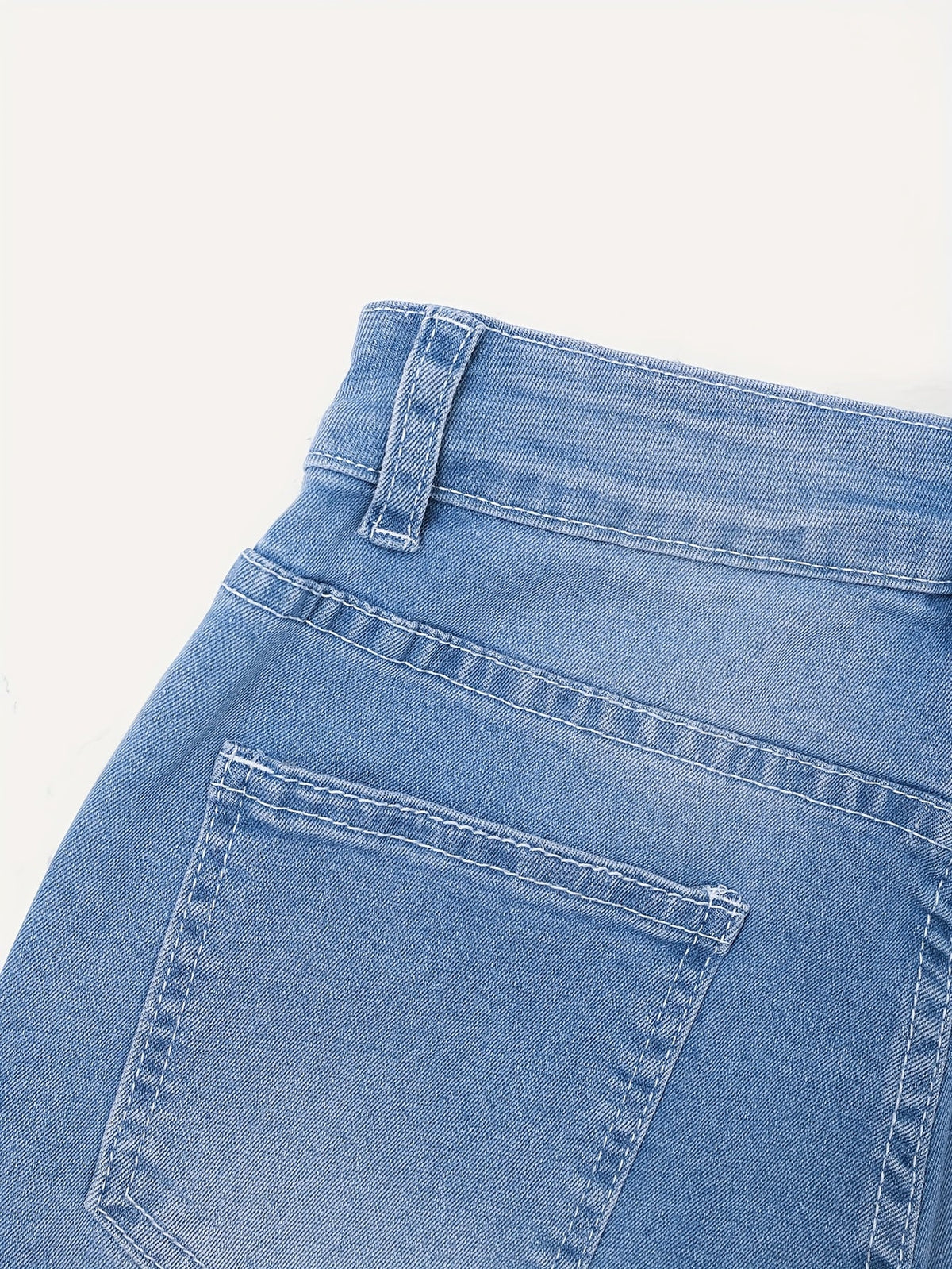 Short en jean homme taille haute, coloris Bleu clair, vue 5