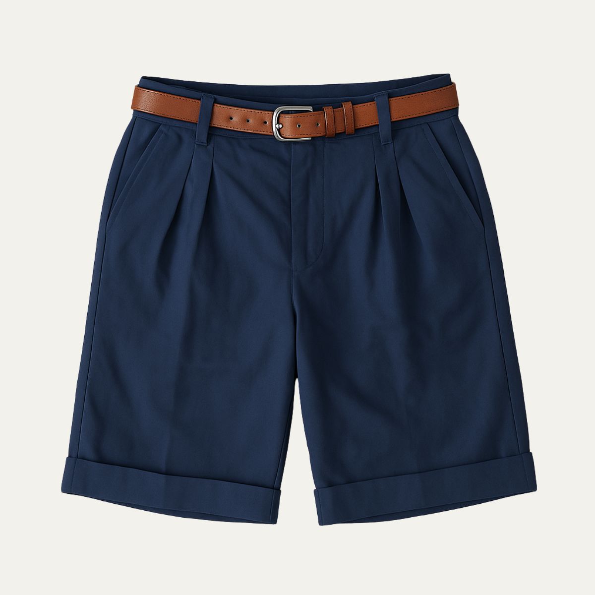 Short homme à pinces, coloris Bleu
