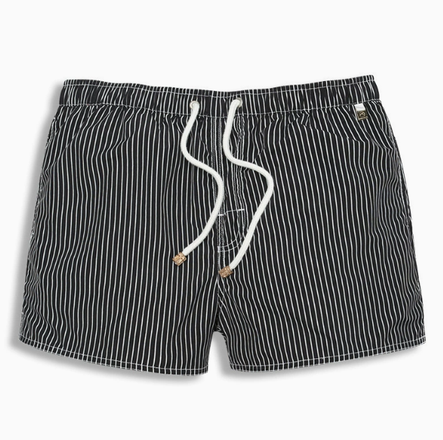 Short homme à rayures verticales, coloris Noir
