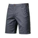 Short homme à taille partiellement élastiquée, coloris Gris